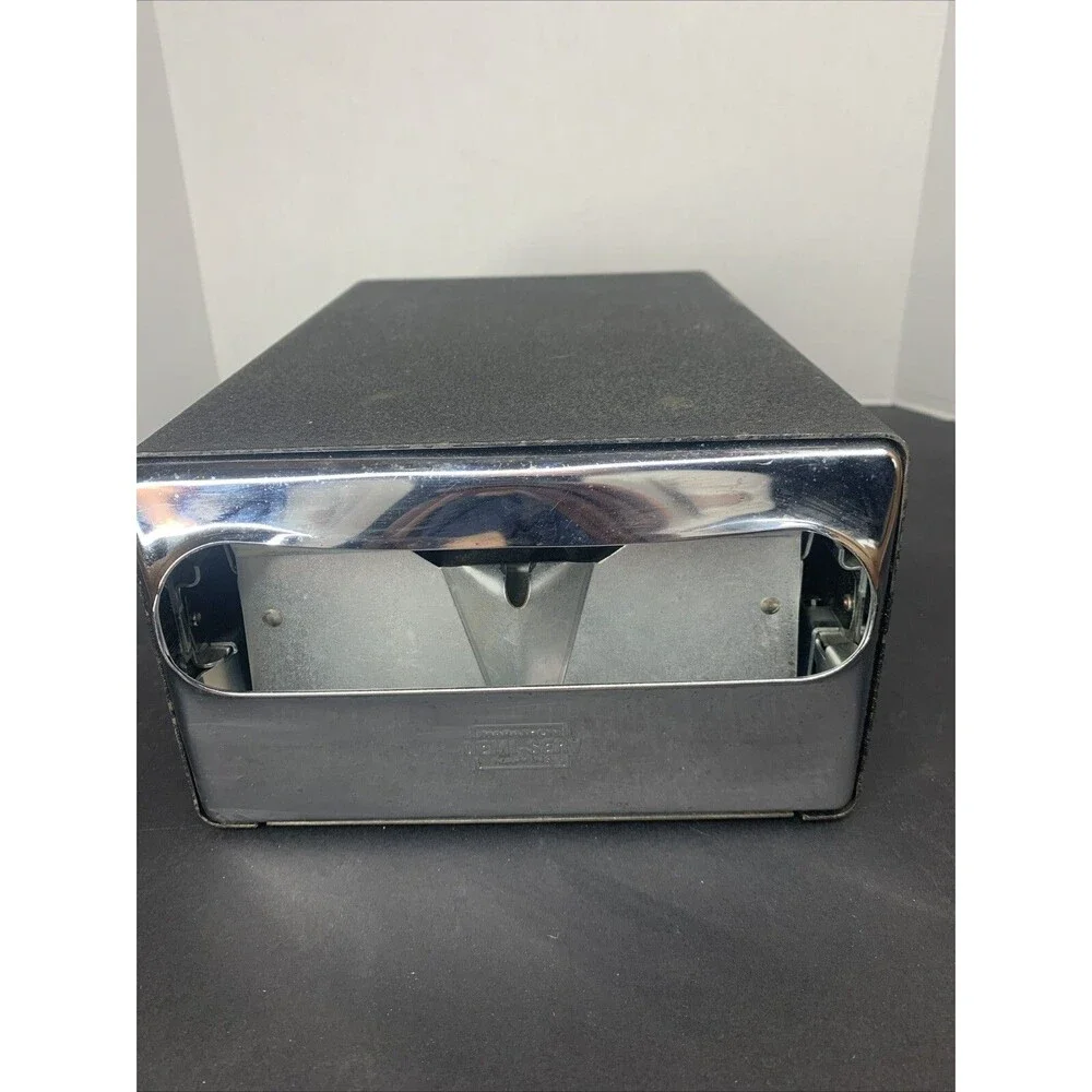 Old Vintage Marathon Napkin Holder Black & Chrome 1950s Diner Table